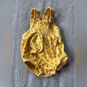 Vintage Miniwear Yellow Cherry Onesie 3/6 Month